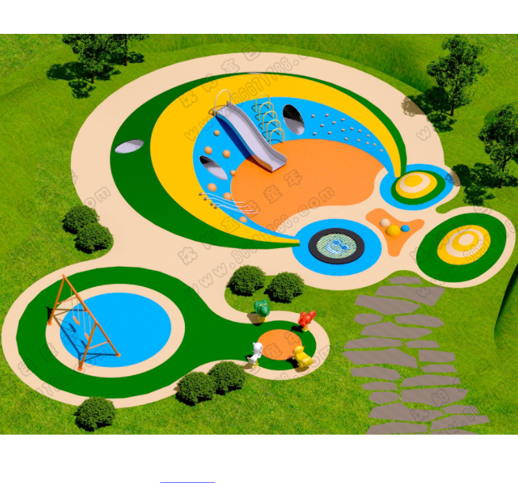 兒童游樂場塑膠地板實(shí)景圖3
